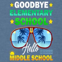 Goodbye Elementary School On My Way To Middle School Garment-Dyed Sweatshirt