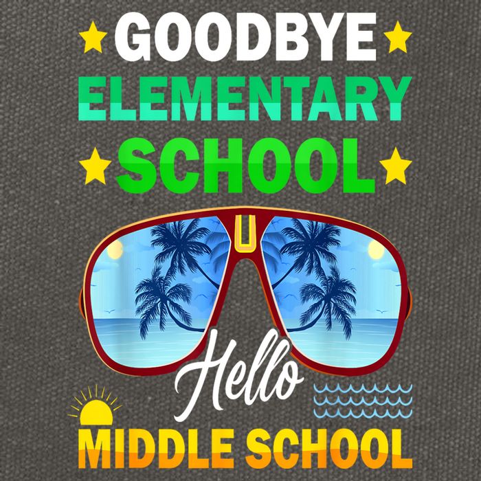 Goodbye Elementary School On My Way To Middle School Cotton Canvas Backpack