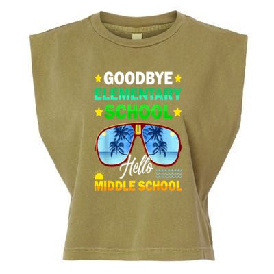 Goodbye Elementary School On My Way To Middle School Garment-Dyed Women's Muscle Tee