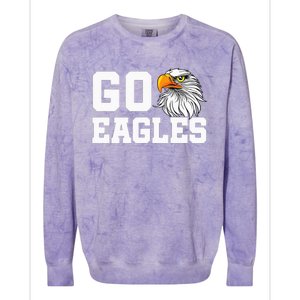 Go Eagles School Team Spirit Dress Up Day Eagle Mascot Colorblast Crewneck Sweatshirt