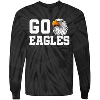 Go Eagles School Team Spirit Dress Up Day Eagle Mascot Tie-Dye Long Sleeve Shirt