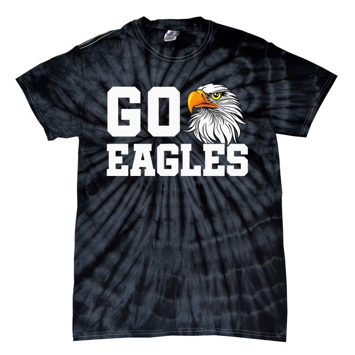 Go Eagles School Team Spirit Dress Up Day Eagle Mascot Tie-Dye T-Shirt