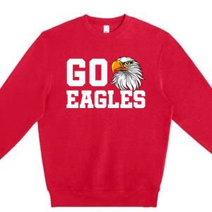 Go Eagles School Team Spirit Dress Up Day Eagle Mascot Premium Crewneck Sweatshirt