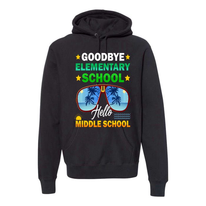 Goodbye Elementary School On My Way To Middle School Premium Hoodie