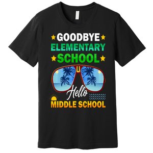 Goodbye Elementary School On My Way To Middle School Premium T-Shirt