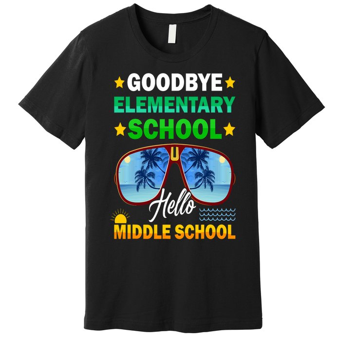 Goodbye Elementary School On My Way To Middle School Premium T-Shirt