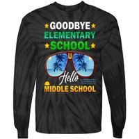 Goodbye Elementary School On My Way To Middle School Tie-Dye Long Sleeve Shirt