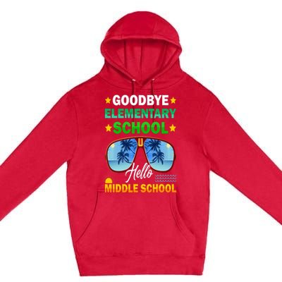 Goodbye Elementary School On My Way To Middle School Premium Pullover Hoodie