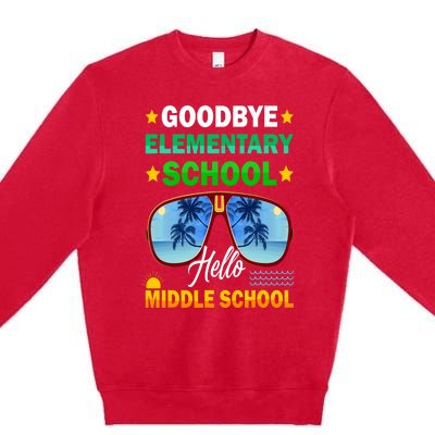 Goodbye Elementary School On My Way To Middle School Premium Crewneck Sweatshirt