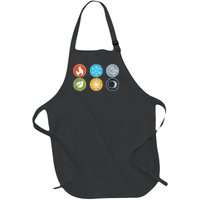 Gloomhaven Elements Symbol Fire Ice Air Earth Light Dark Full-Length Apron With Pockets