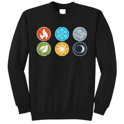 Gloomhaven Elements Symbol Fire Ice Air Earth Light Dark Sweatshirt