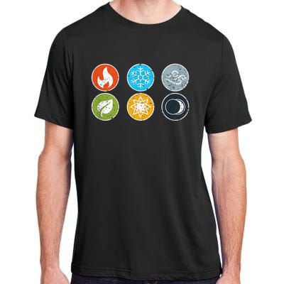 Gloomhaven Elements Symbol Fire Ice Air Earth Light Dark Adult ChromaSoft Performance T-Shirt