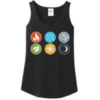 Gloomhaven Elements Symbol Fire Ice Air Earth Light Dark Ladies Essential Tank