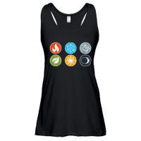 Gloomhaven Elements Symbol Fire Ice Air Earth Light Dark Ladies Essential Flowy Tank