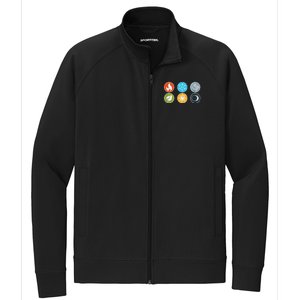 Gloomhaven Elements Symbol Fire Ice Air Earth Light Dark Stretch Full-Zip Cadet Jacket