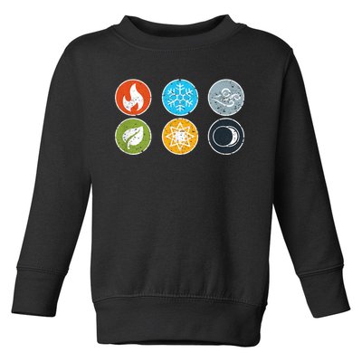 Gloomhaven Elements Symbol Fire Ice Air Earth Light Dark Toddler Sweatshirt