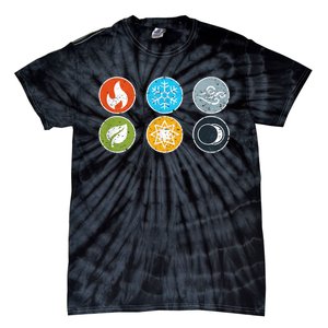 Gloomhaven Elements Symbol Fire Ice Air Earth Light Dark Tie-Dye T-Shirt