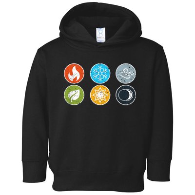 Gloomhaven Elements Symbol Fire Ice Air Earth Light Dark Toddler Hoodie