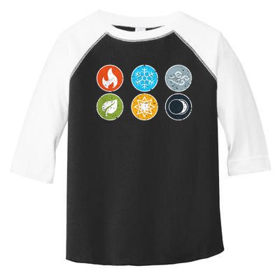 Gloomhaven Elements Symbol Fire Ice Air Earth Light Dark Toddler Fine Jersey T-Shirt