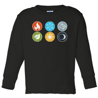 Gloomhaven Elements Symbol Fire Ice Air Earth Light Dark Toddler Long Sleeve Shirt