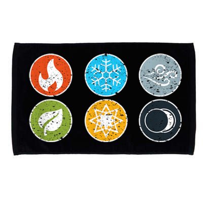 Gloomhaven Elements Symbol Fire Ice Air Earth Light Dark Microfiber Hand Towel