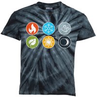 Gloomhaven Elements Symbol Fire Ice Air Earth Light Dark Kids Tie-Dye T-Shirt