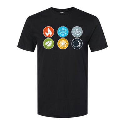 Gloomhaven Elements Symbol Fire Ice Air Earth Light Dark Softstyle CVC T-Shirt