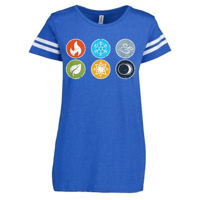 Gloomhaven Elements Symbol Fire Ice Air Earth Light Dark Enza Ladies Jersey Football T-Shirt