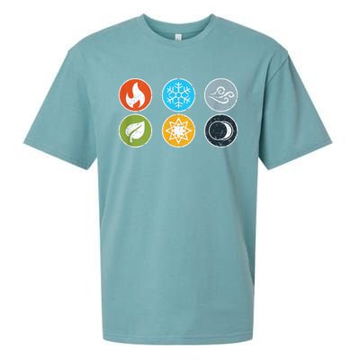 Gloomhaven Elements Symbol Fire Ice Air Earth Light Dark Sueded Cloud Jersey T-Shirt