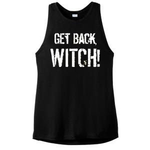 Get Back, Witch! Halloween Ladies PosiCharge Tri-Blend Wicking Tank