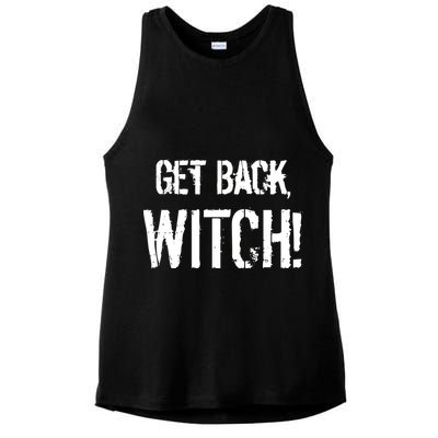 Get Back, Witch! Halloween Ladies PosiCharge Tri-Blend Wicking Tank