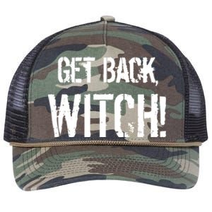 Get Back, Witch! Halloween Retro Rope Trucker Hat Cap