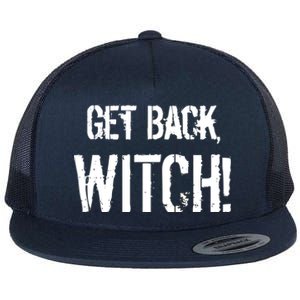 Get Back, Witch! Halloween Flat Bill Trucker Hat