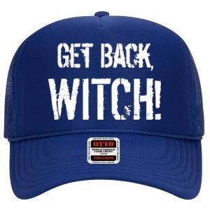 Get Back, Witch! Halloween High Crown Mesh Back Trucker Hat