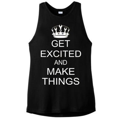 Get Excited and Make Things Ladies PosiCharge Tri-Blend Wicking Tank