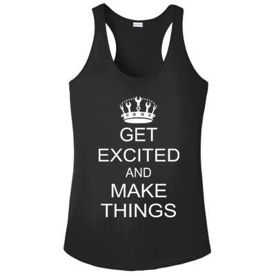 Get Excited and Make Things Ladies PosiCharge Competitor Racerback Tank
