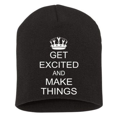 Get Excited and Make Things Short Acrylic Beanie