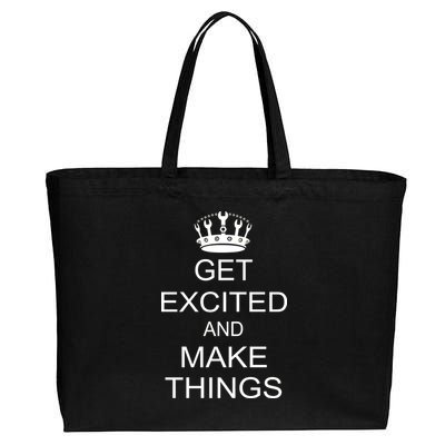 Get Excited and Make Things Cotton Canvas Jumbo Tote