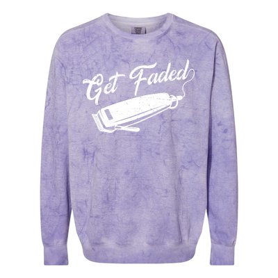 Get Faded Barber Razor Colorblast Crewneck Sweatshirt