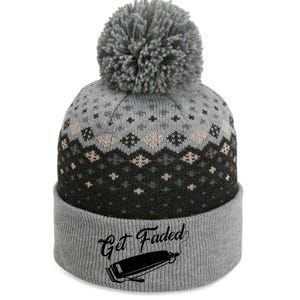 Get Faded Barber Razor The Baniff Cuffed Pom Beanie