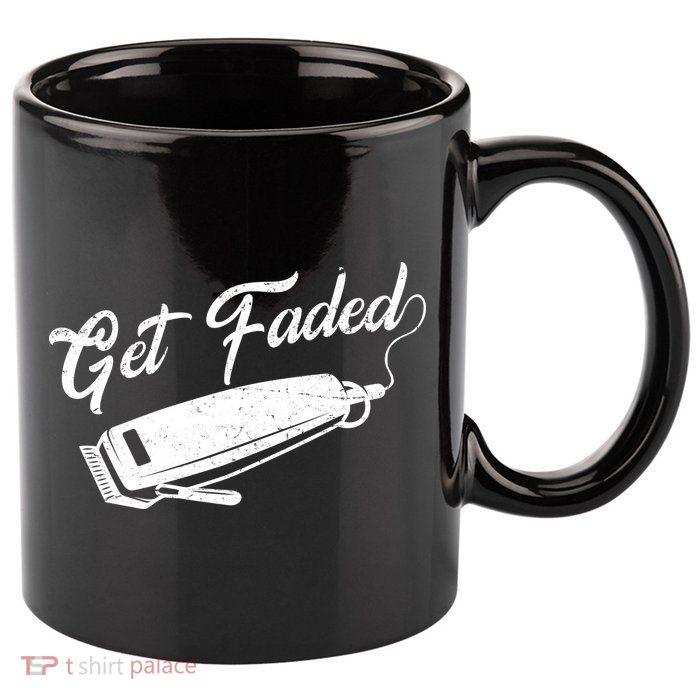 Get Faded Barber Razor 11oz C Handle Ceramic Mug