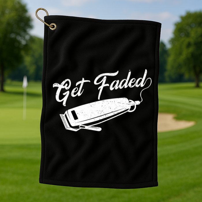 Get Faded Barber Razor Golf Towel