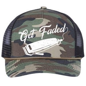 Get Faded Barber Razor Retro Rope Trucker Hat Cap