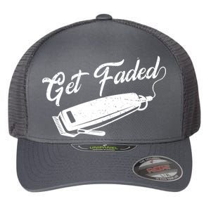 Get Faded Barber Razor Flexfit Unipanel Trucker Cap