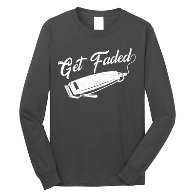Get Faded Barber Razor Long Sleeve Shirt