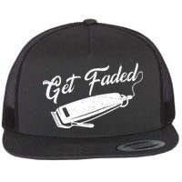 Get Faded Barber Razor Flat Bill Trucker Hat