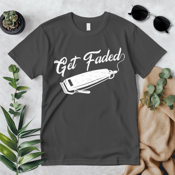 Get Faded Barber Razor Premium T-Shirt