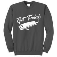 Get Faded Barber Razor Tall Sweatshirt