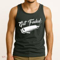Get Faded Barber Razor Tank Top