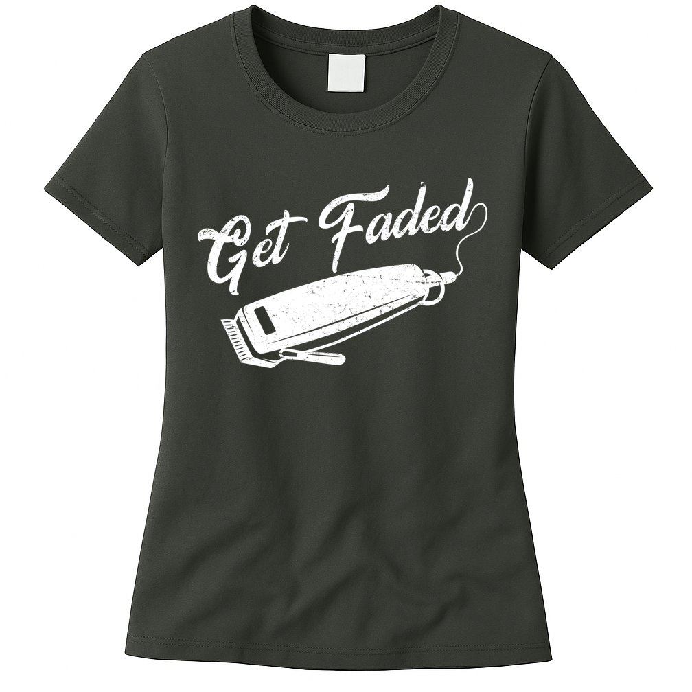 Get Faded Barber Razor Womens T-Shirt